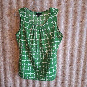 BR green sleeveless blouse size M